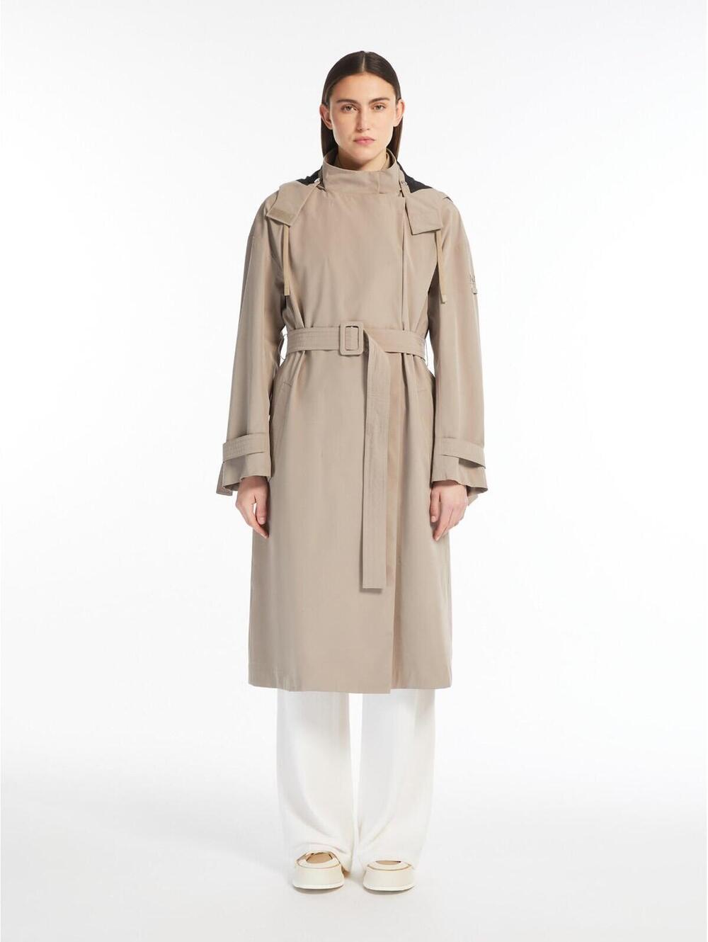 NEW, MaxMara CARTER Technical-fabric trench coat Beige Size 8 #DC613 - Picture 2 of 13